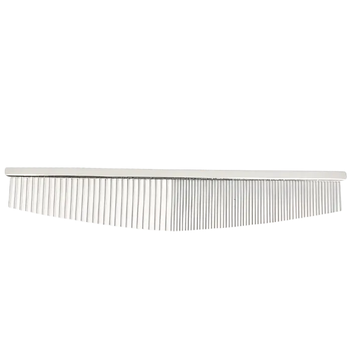 7.5" Stainless Steel 50/50 Half-Moon Comb by PetStore.Direct