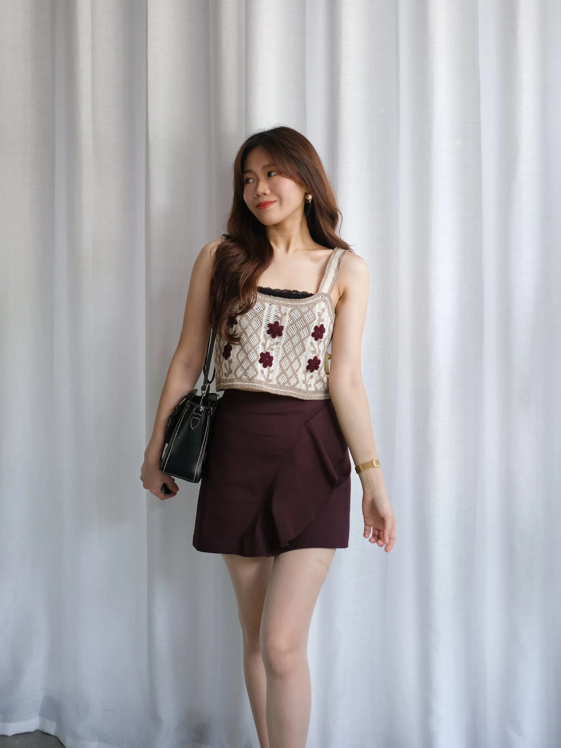 ACEWIN Floral Crochet Tank Top (Free Size) 110268