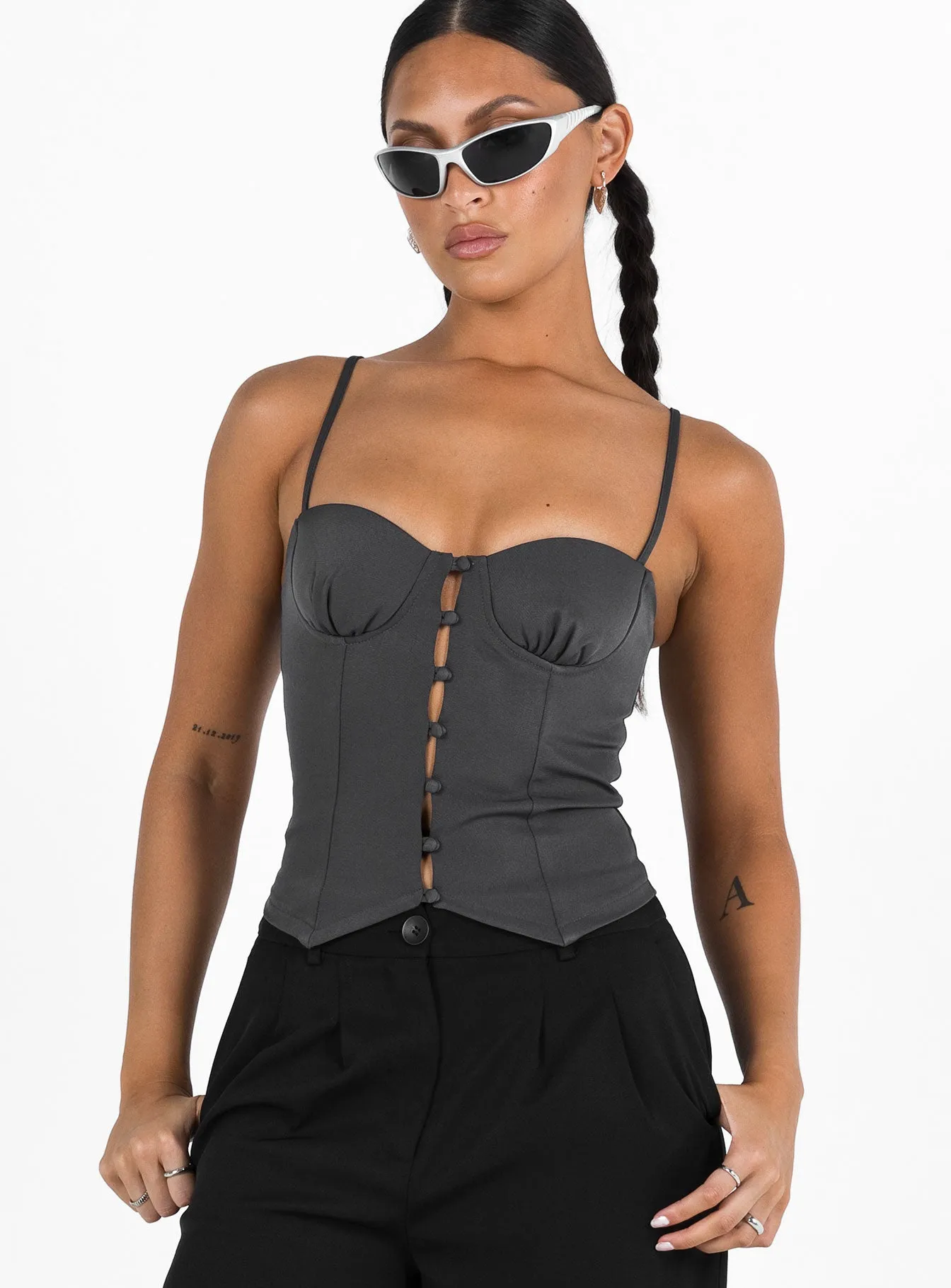 Archette Corset Vest Grey