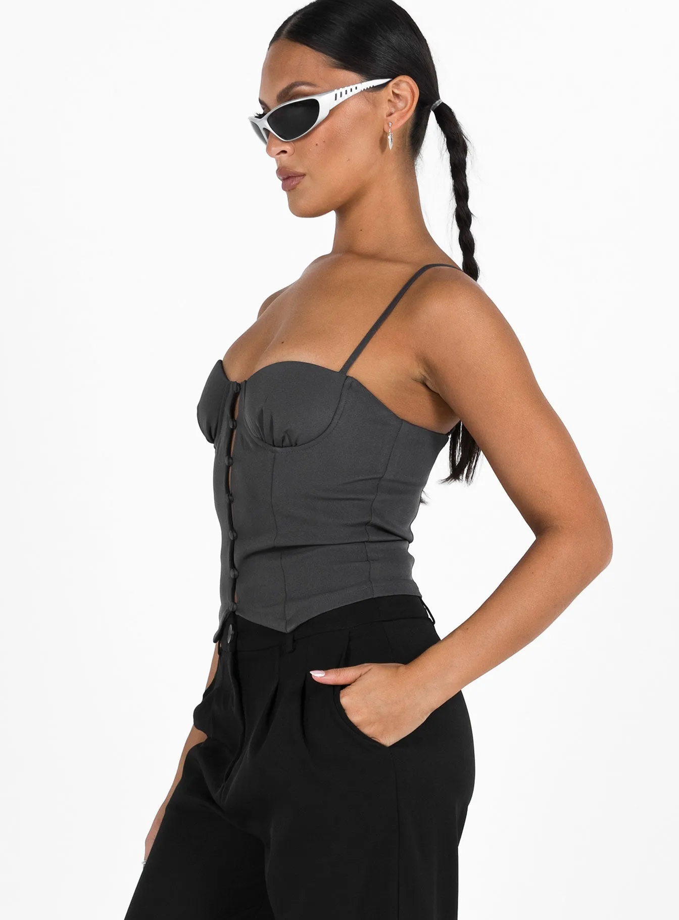 Archette Corset Vest Grey