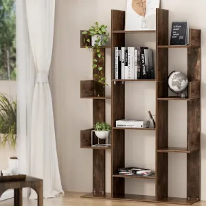 Artiss Tree-Shaped Bookshelf Romi Walnut