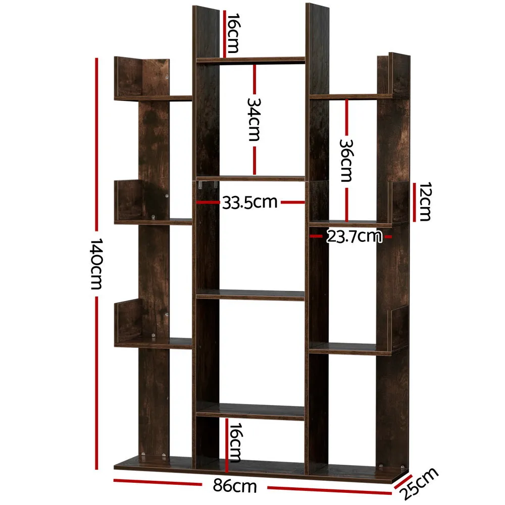 Artiss Tree-Shaped Bookshelf Romi Walnut