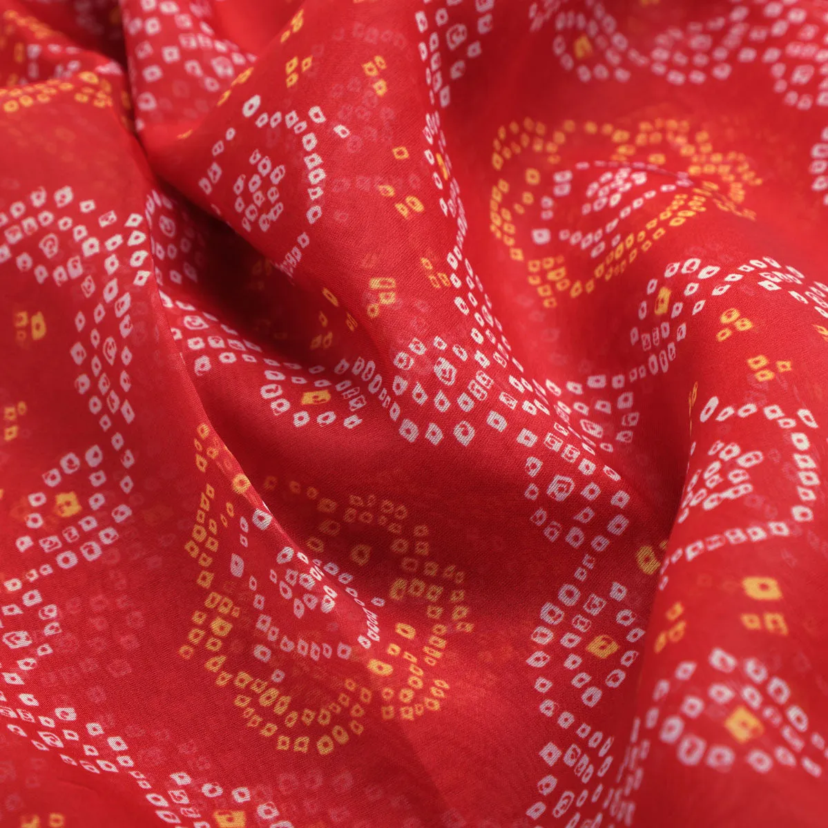 Attractive Seamless Bandhani Digital Printed Fabric - Organza