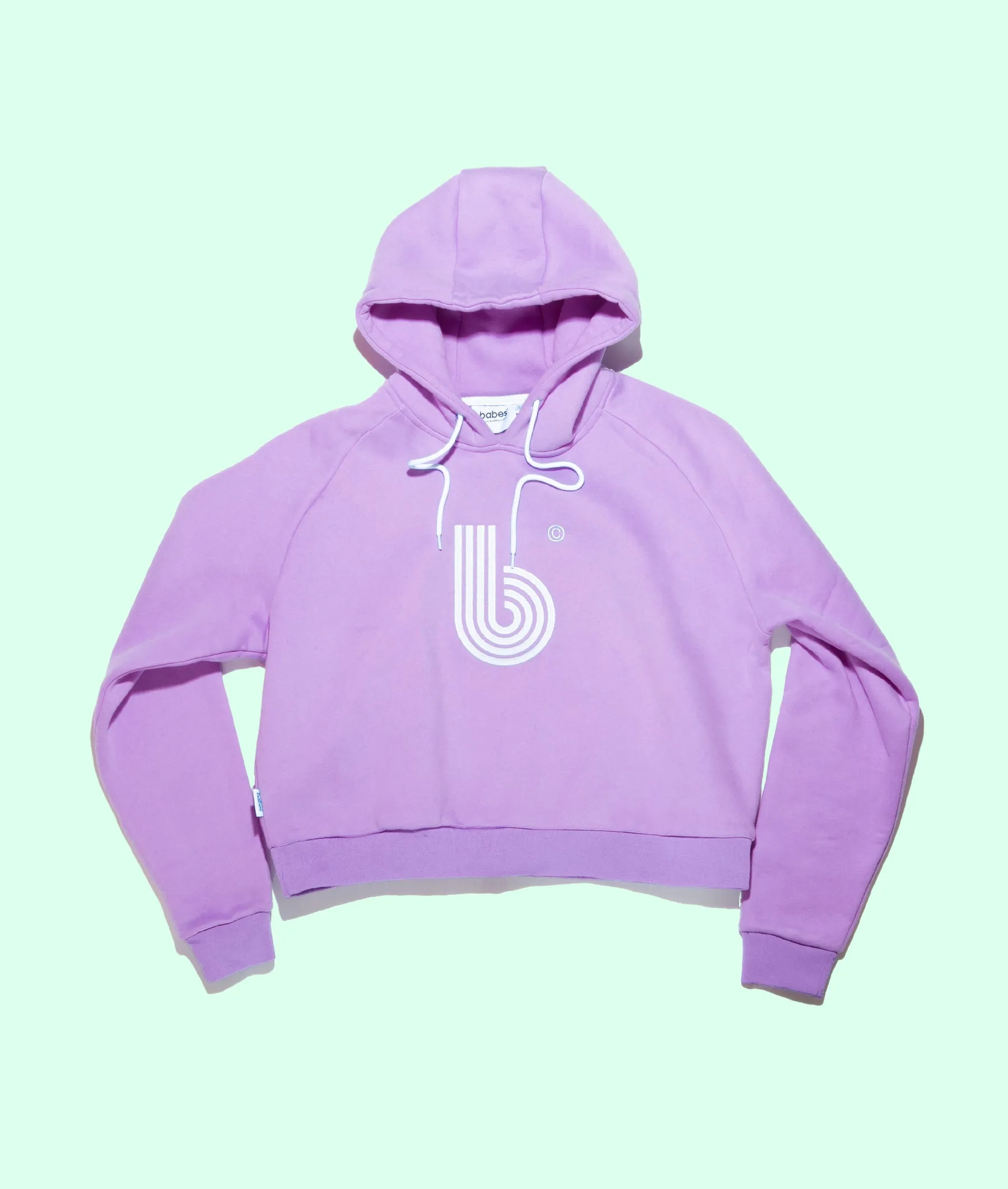 BABES CROPPER LAVENDER HOODIE