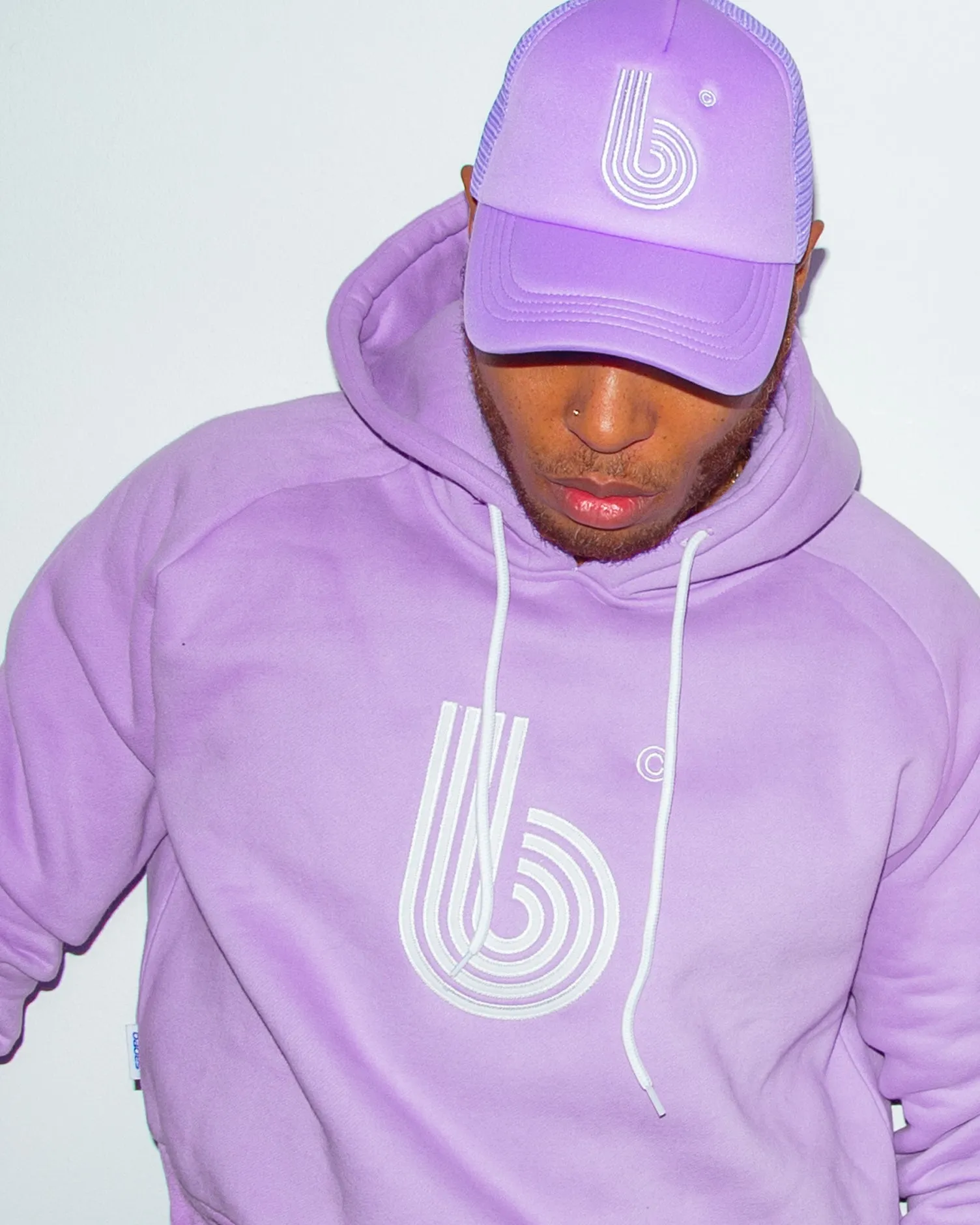 BABES CROPPER LAVENDER HOODIE