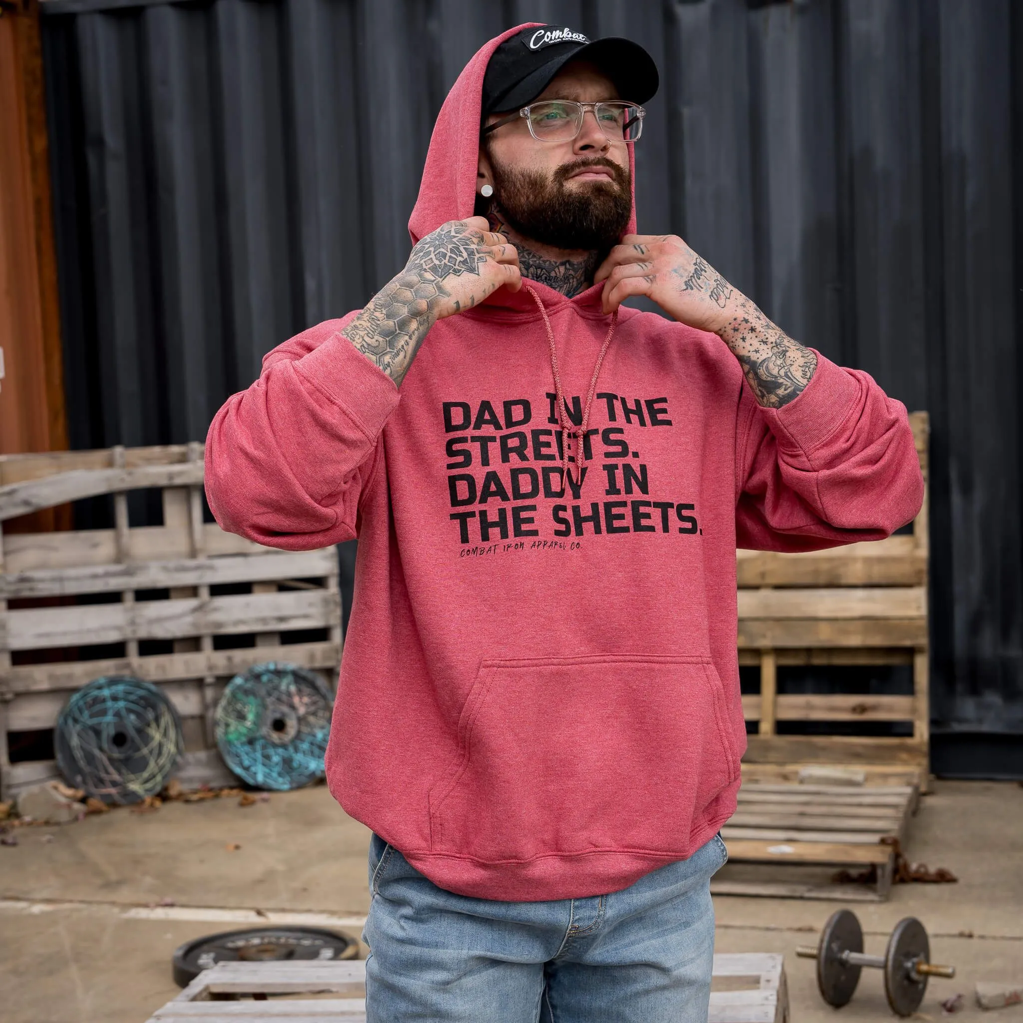 Dad In The Streets. Daddy In The Sheets. Men's Hoodie