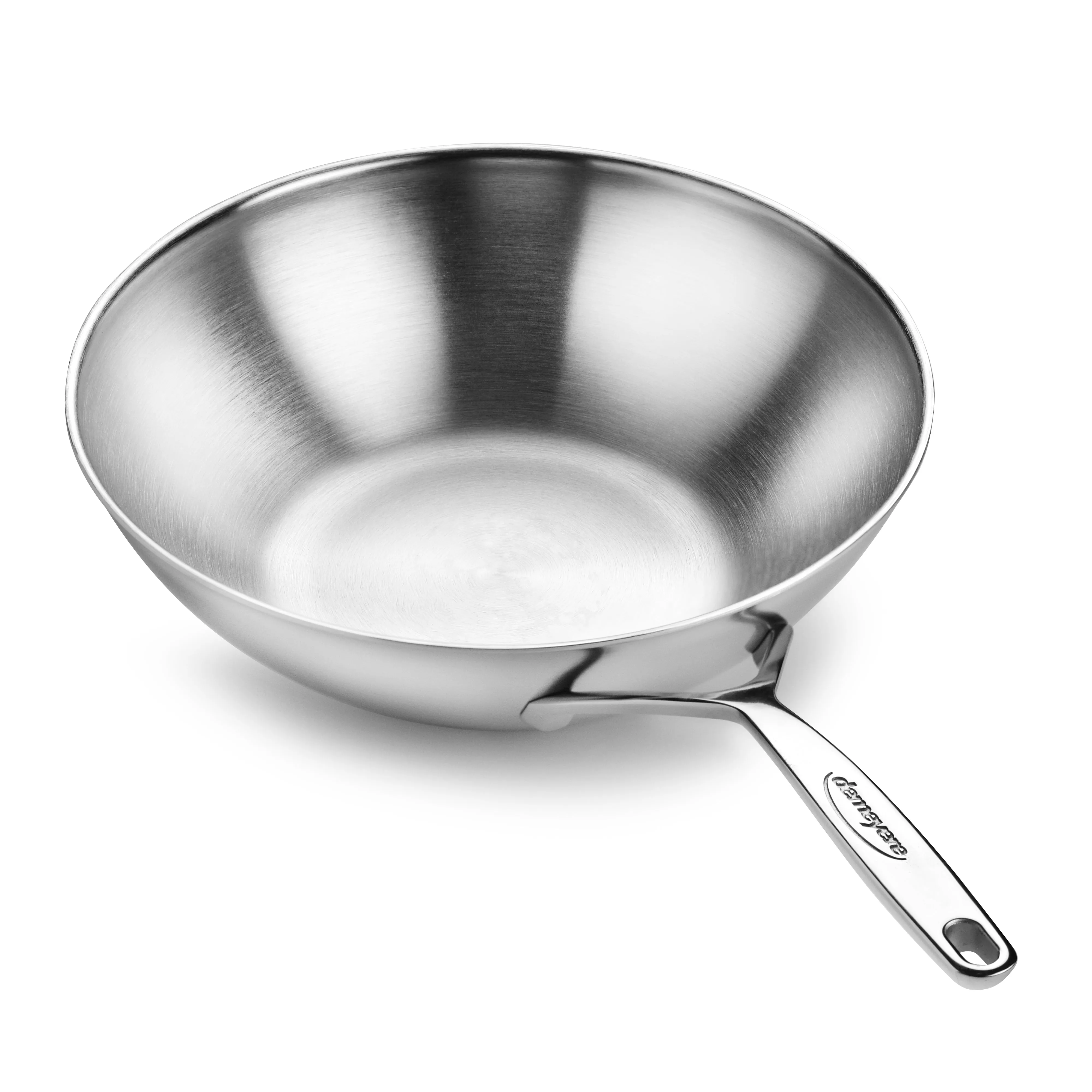 Demeyere 5-Plus 11.8" Stainless Steel Flat Bottom Wok