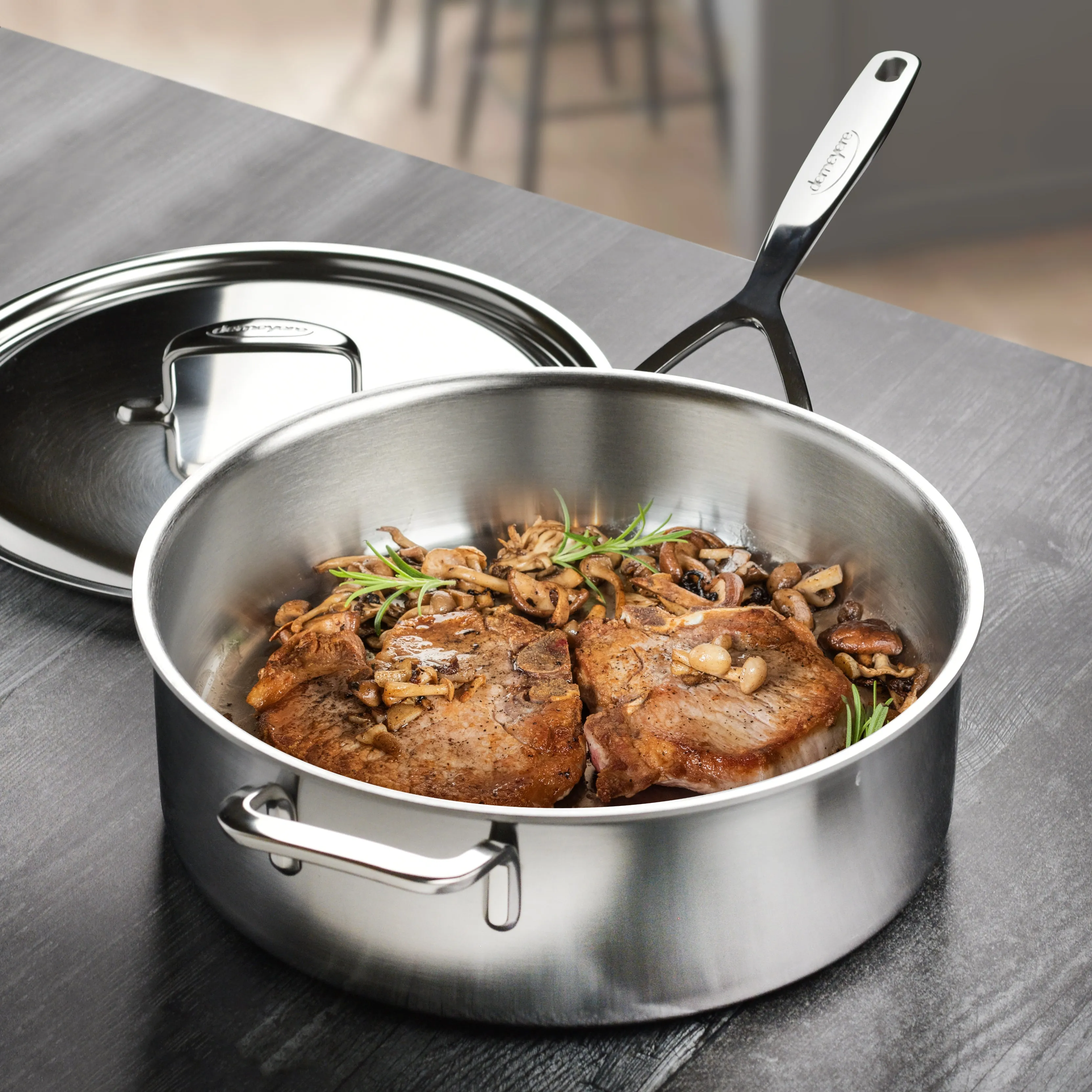 Demeyere 5-Plus 6.5-quart Stainless Steel Saute Pan