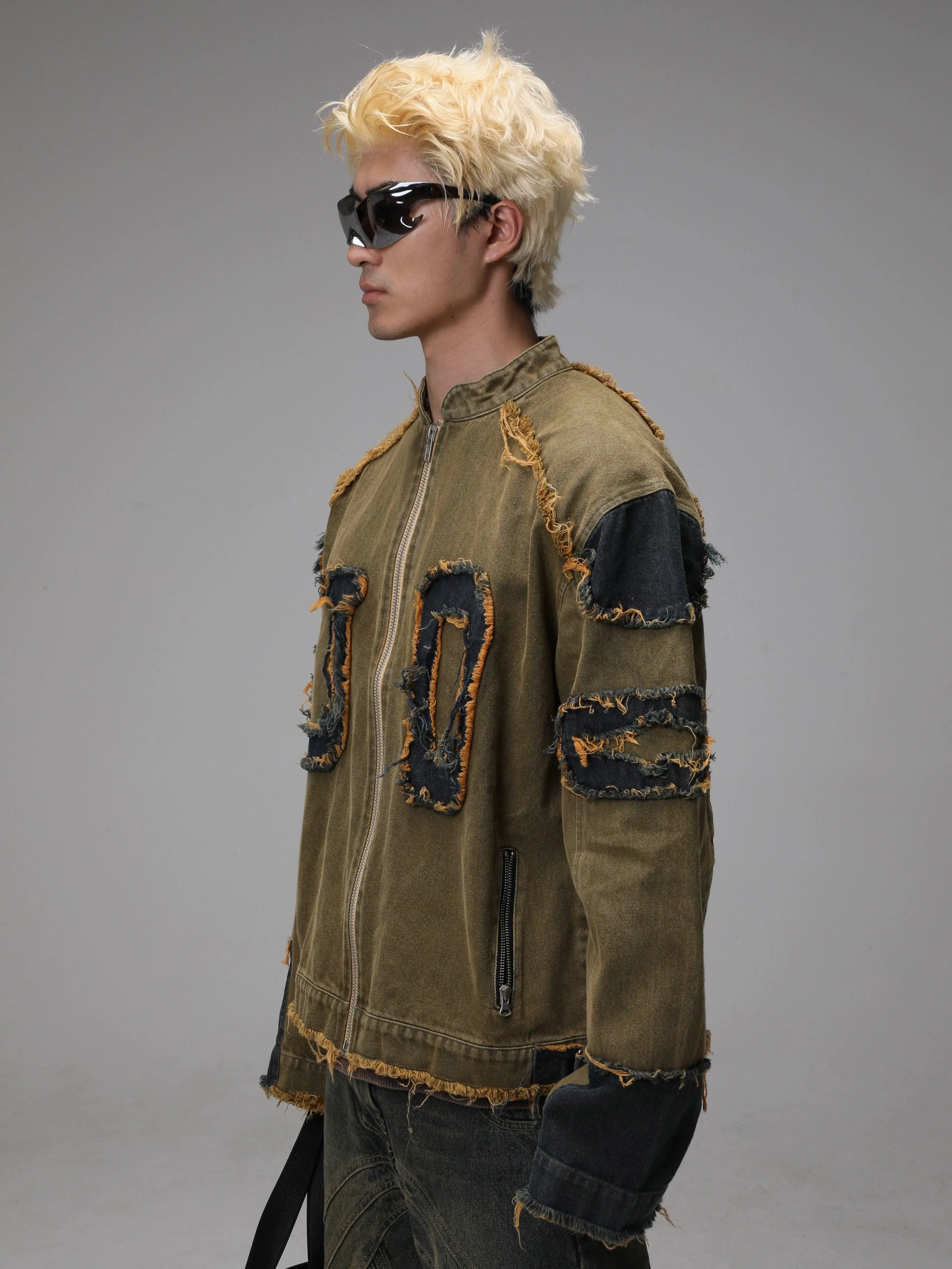 Distressed Jacket With Appliqué