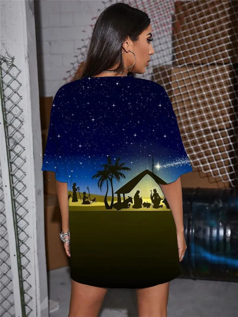 Galaxy T Shirt Women Christian T-shirts 3d Animal Funny T shirts Coconut Tree Summer