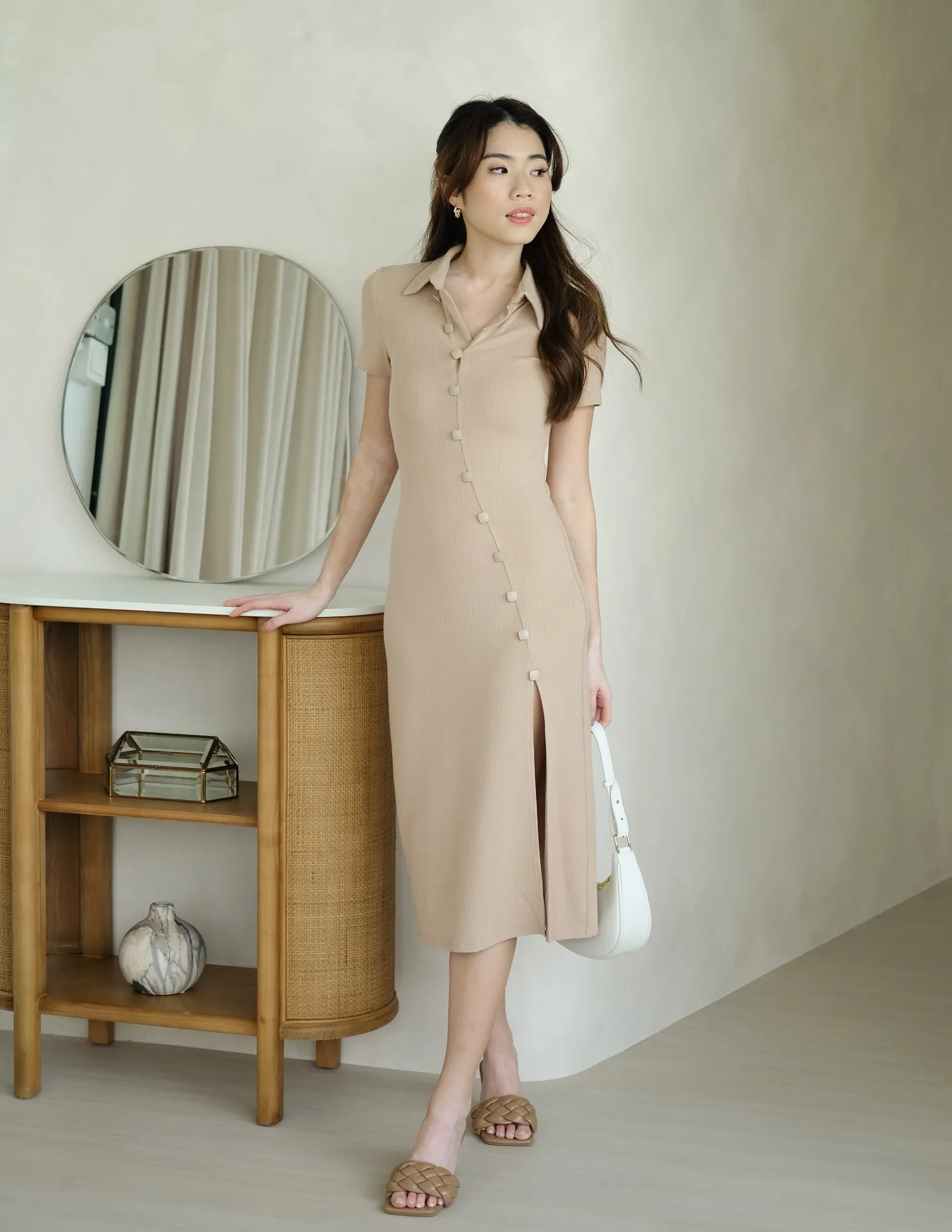 Gemma Knit Dress in Oat