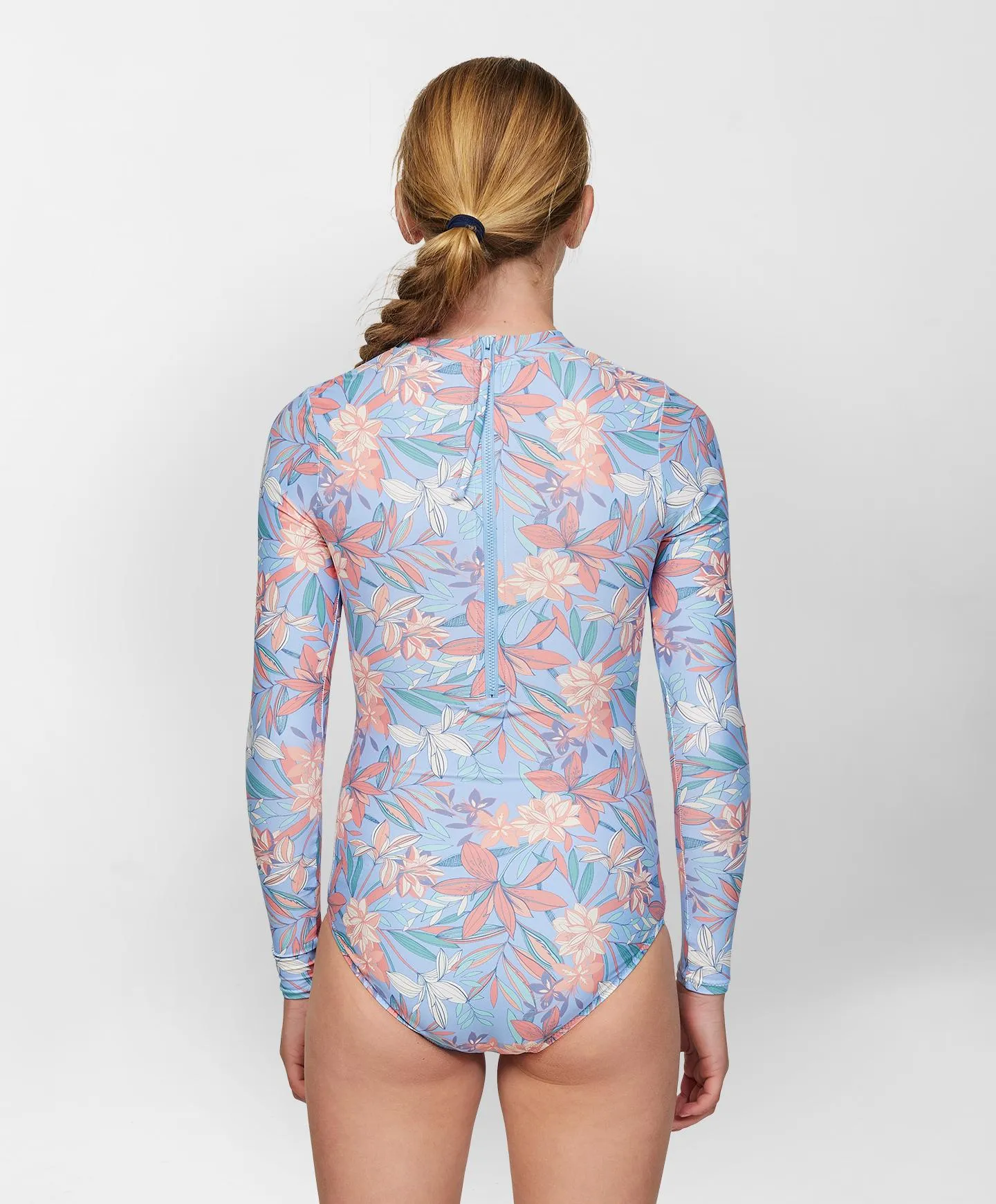 Girls Laney BZ Surf Suit - Blue Floral