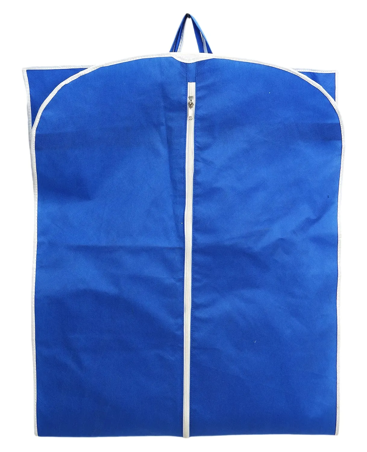 Heart Home Non Woven Foldable Long Tranasparent Garment Cover For for Sherwani, Coat, Kurti & More With Zipper- Pack of 12 (Blue)-47HH01273