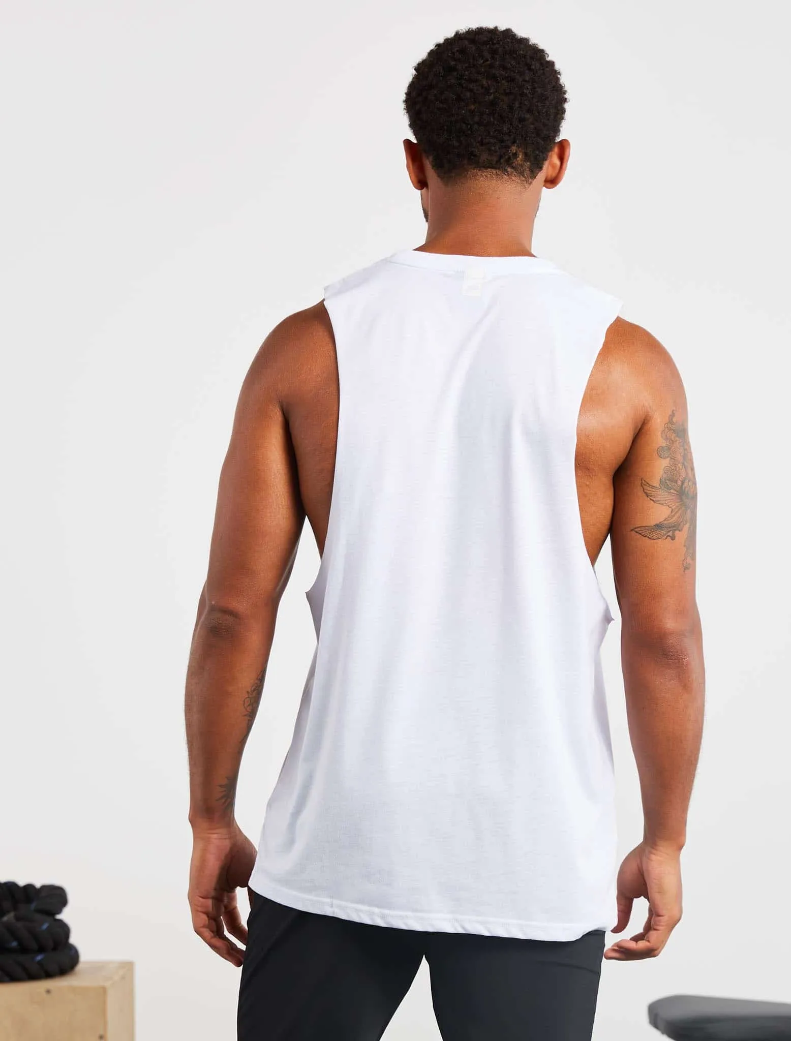 Icon Drop Arm Tank - White