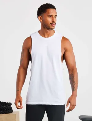 Icon Drop Arm Tank - White