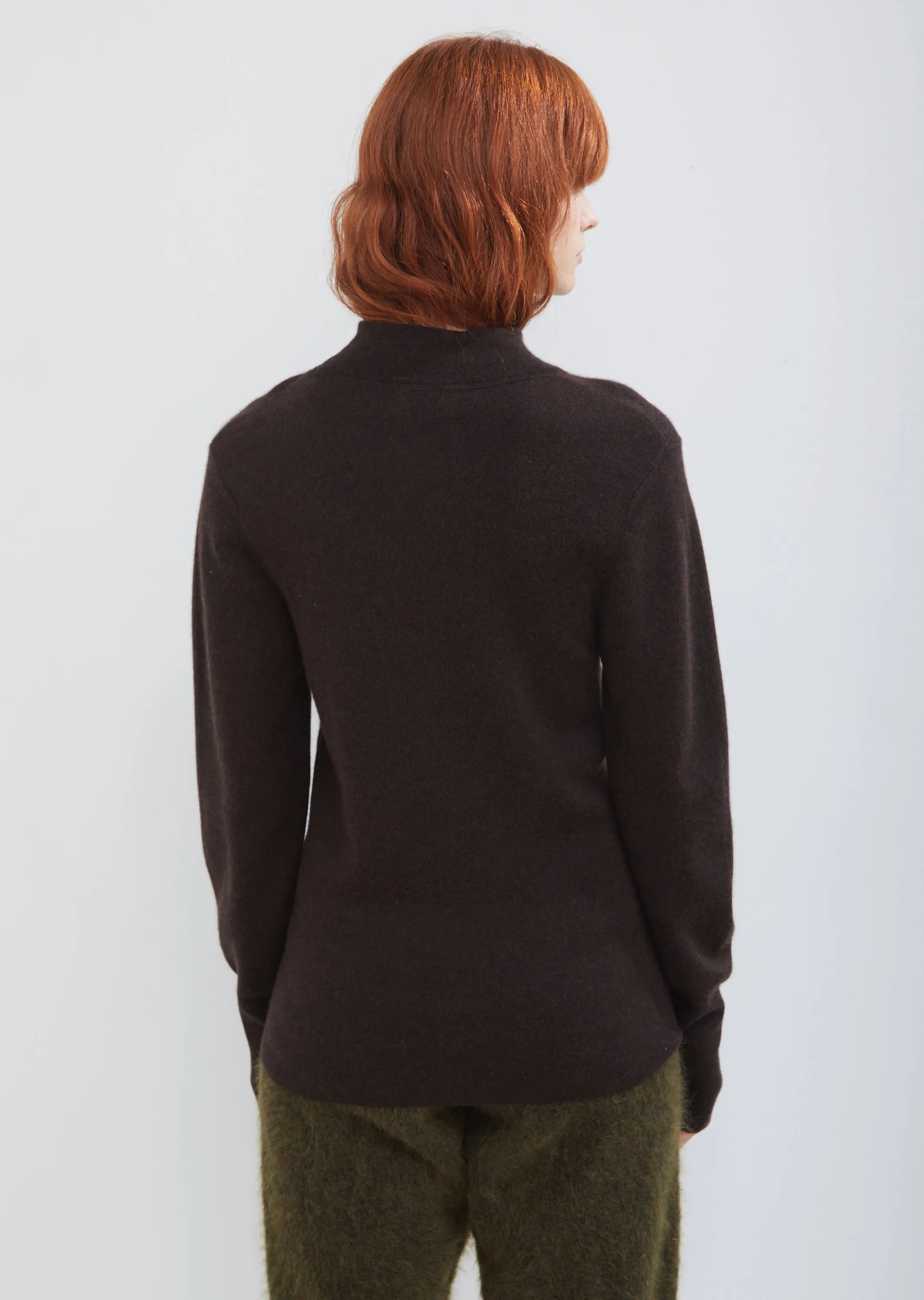 Interlock Basic Mock Neck Sweater