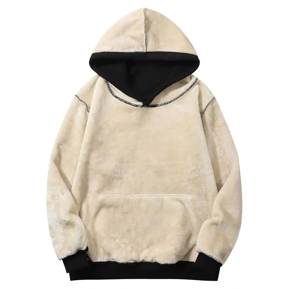 It's Weird Being Letters Crew Collar Fleece Sherpa Hoodie