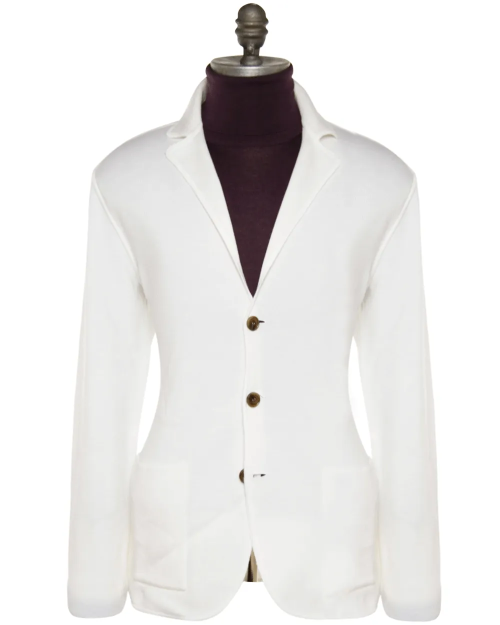 Ivory Three Button Sweater Jacket