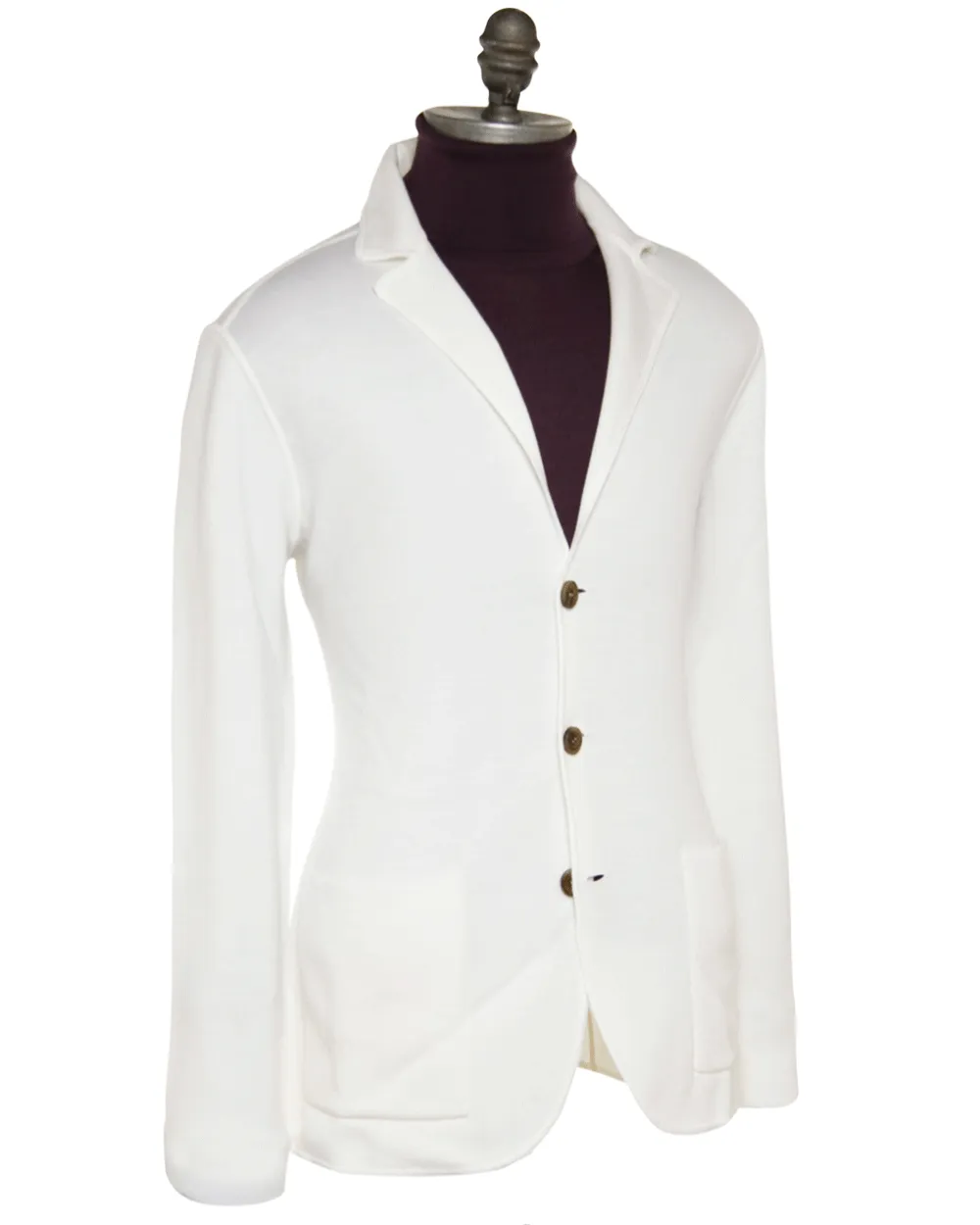 Ivory Three Button Sweater Jacket