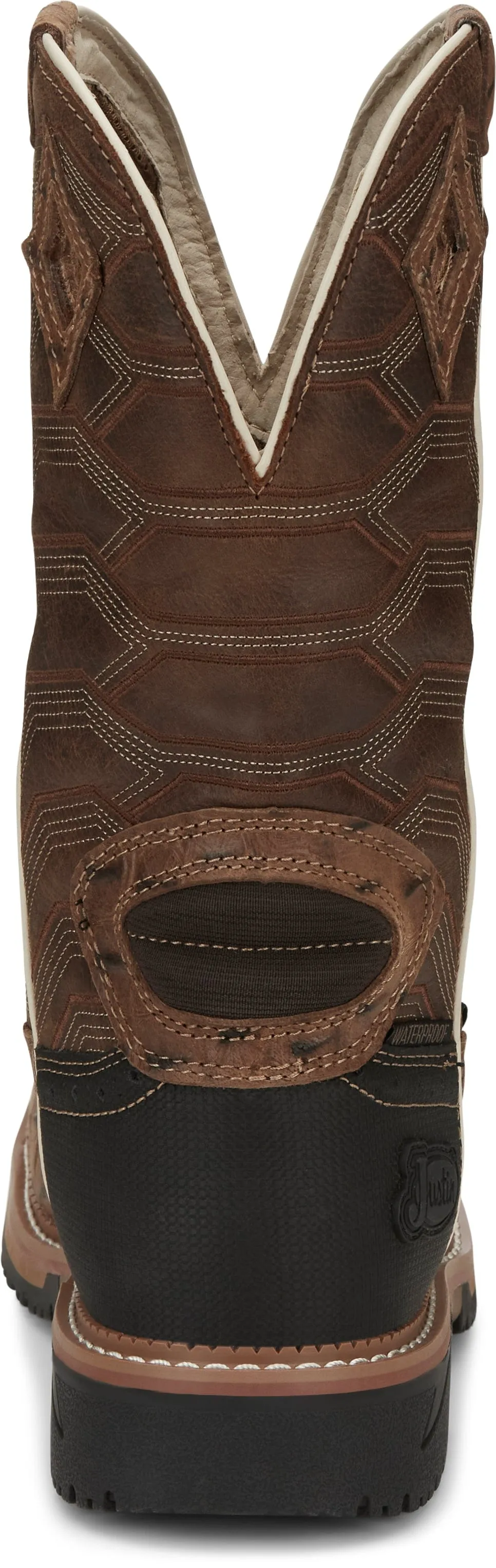 Justin Men’s Hybred Derrickman Caramel Croc Print Comp Toe Work Boots SE4839