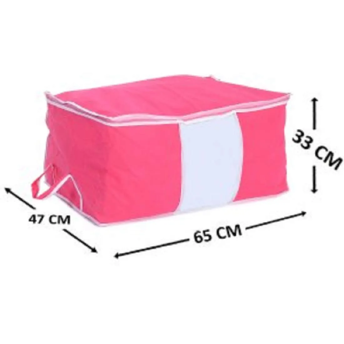 Kuber Industries 2 Piece Non Woven Storage Organiser, Pink