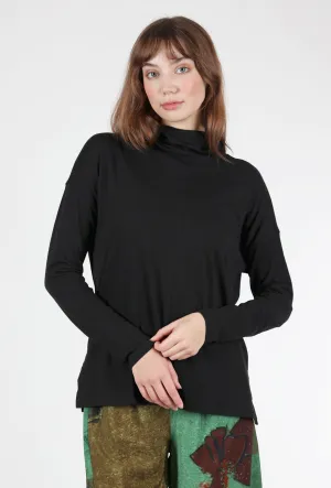 L/S Easy Mock Neck, Black