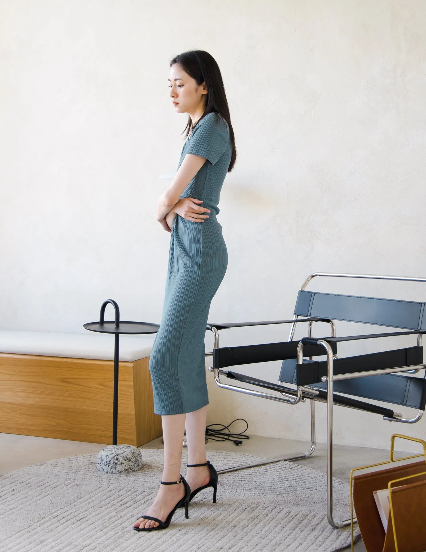 Mae Midi Dress in Teal