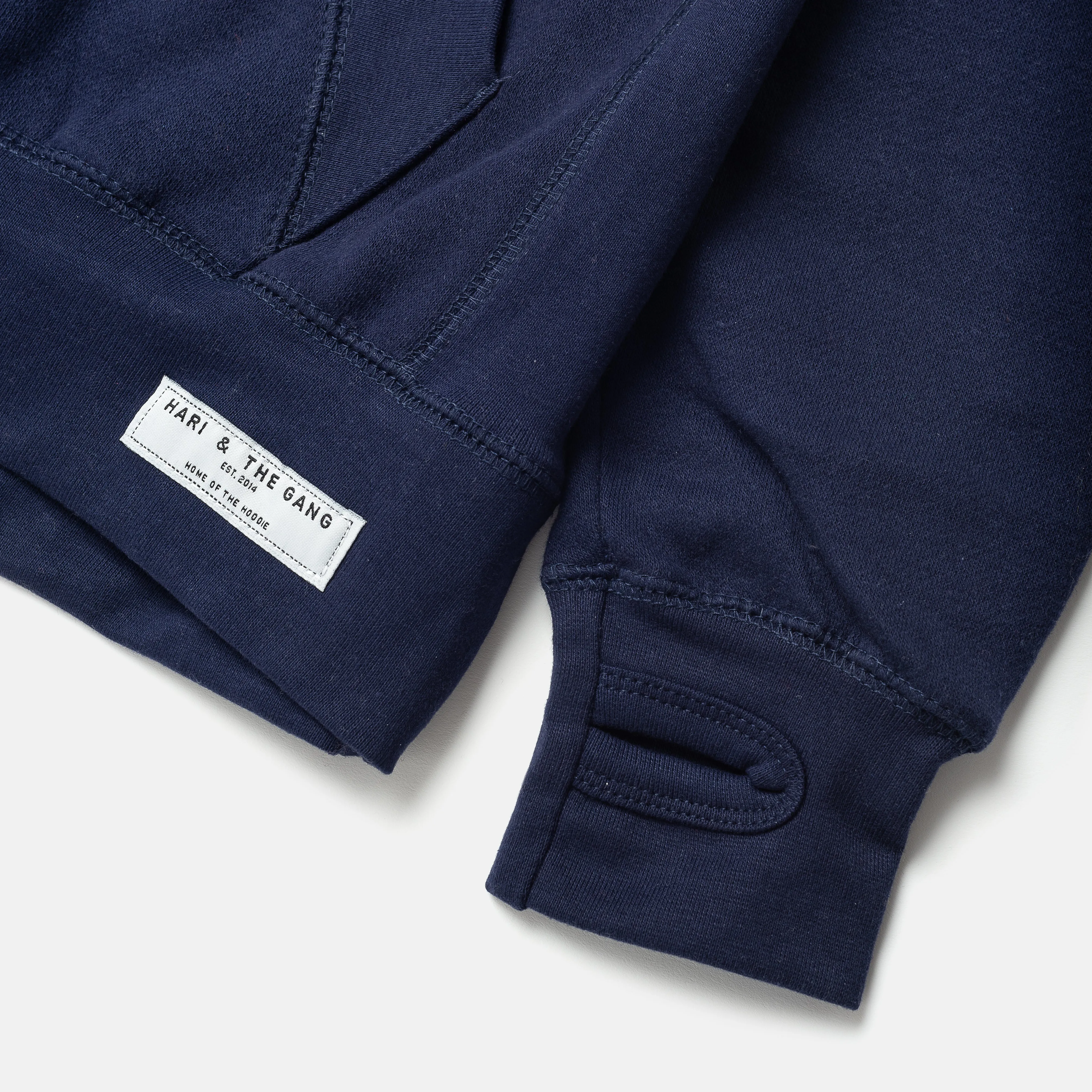 Navy Hello Cowl Neck Hoodie