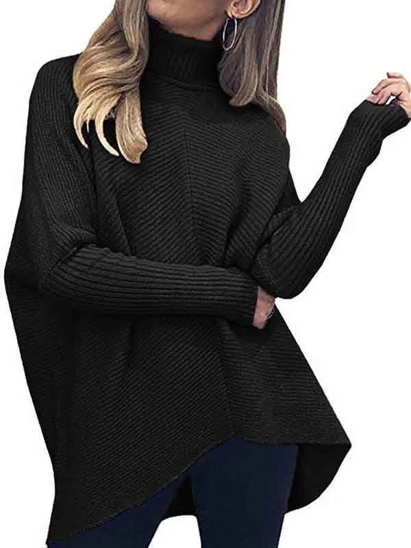 Oversized Turtlenecks for Women Pullover Knit Tops