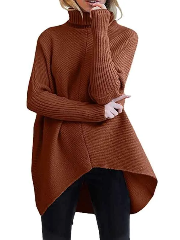 Oversized Turtlenecks for Women Pullover Knit Tops