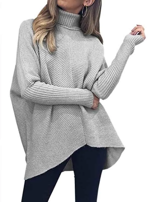 Oversized Turtlenecks for Women Pullover Knit Tops