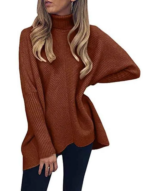 Oversized Turtlenecks for Women Pullover Knit Tops