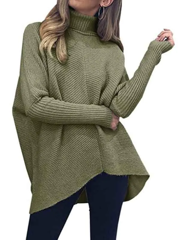 Oversized Turtlenecks for Women Pullover Knit Tops