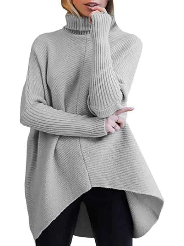 Oversized Turtlenecks for Women Pullover Knit Tops