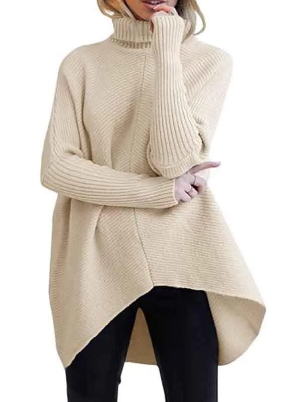 Oversized Turtlenecks for Women Pullover Knit Tops