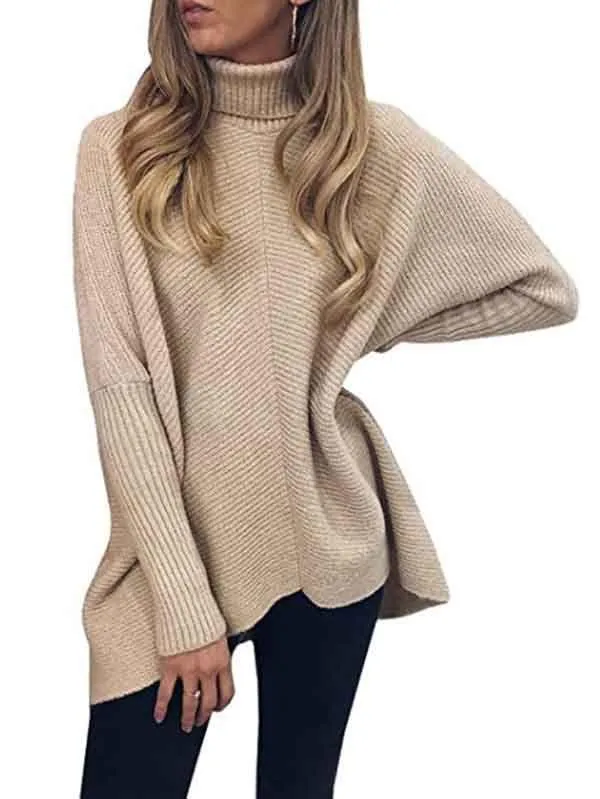 Oversized Turtlenecks for Women Pullover Knit Tops