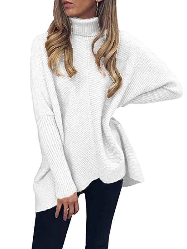 Oversized Turtlenecks for Women Pullover Knit Tops