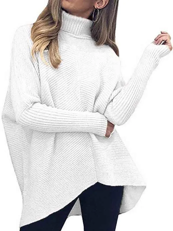 Oversized Turtlenecks for Women Pullover Knit Tops