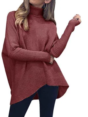 Oversized Turtlenecks for Women Pullover Knit Tops