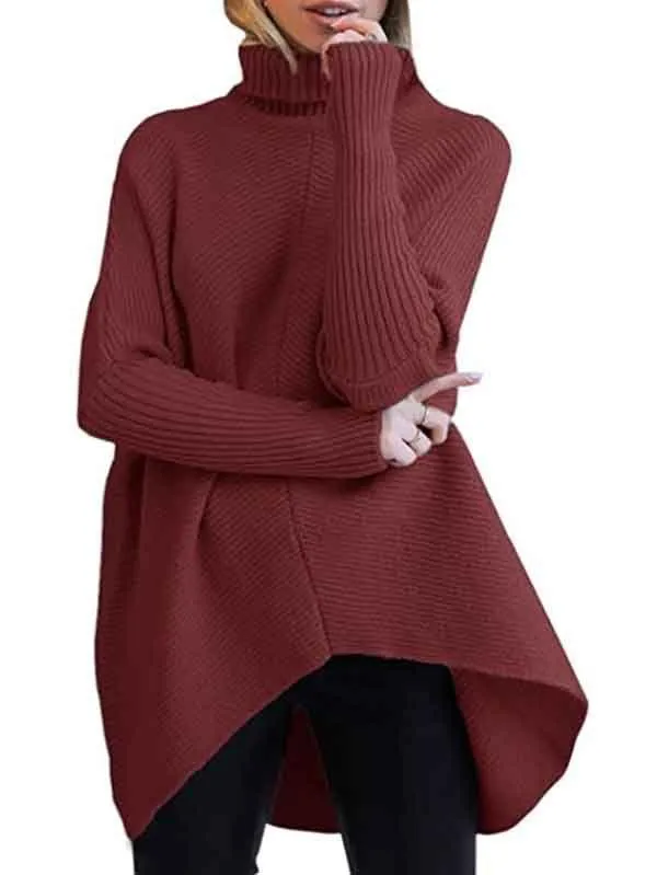 Oversized Turtlenecks for Women Pullover Knit Tops