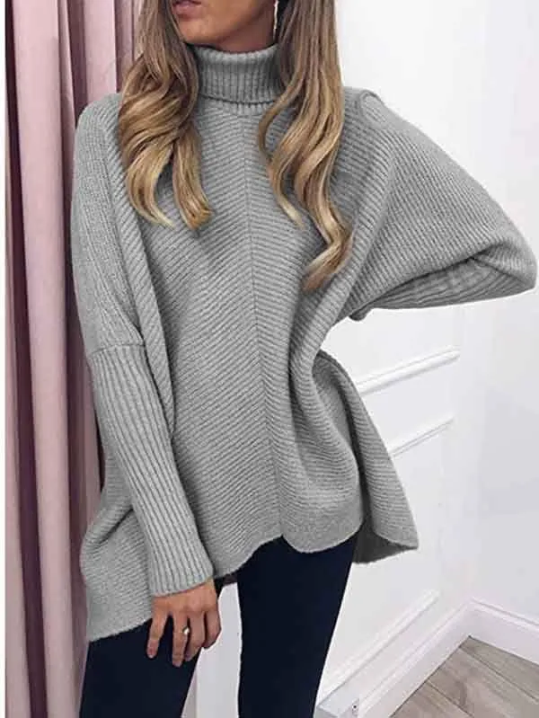 Oversized Turtlenecks for Women Pullover Knit Tops