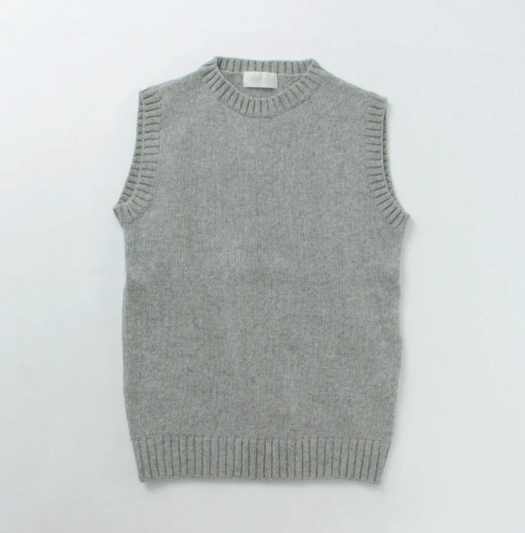 SOGLIA / Landnoah British Wool Crew Neck Knit Vest