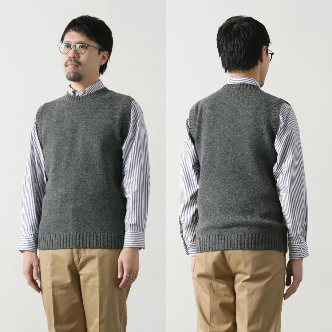 SOGLIA / Landnoah British Wool Crew Neck Knit Vest