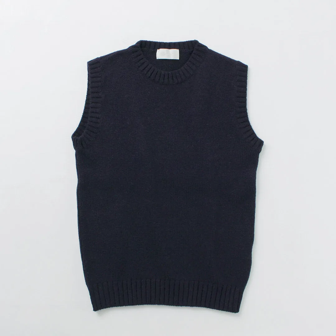 SOGLIA / Landnoah British Wool Crew Neck Knit Vest