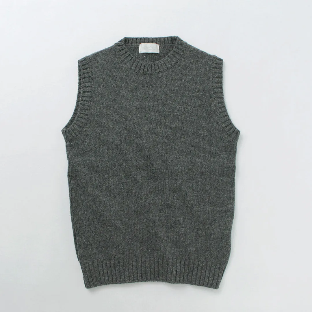 SOGLIA / Landnoah British Wool Crew Neck Knit Vest