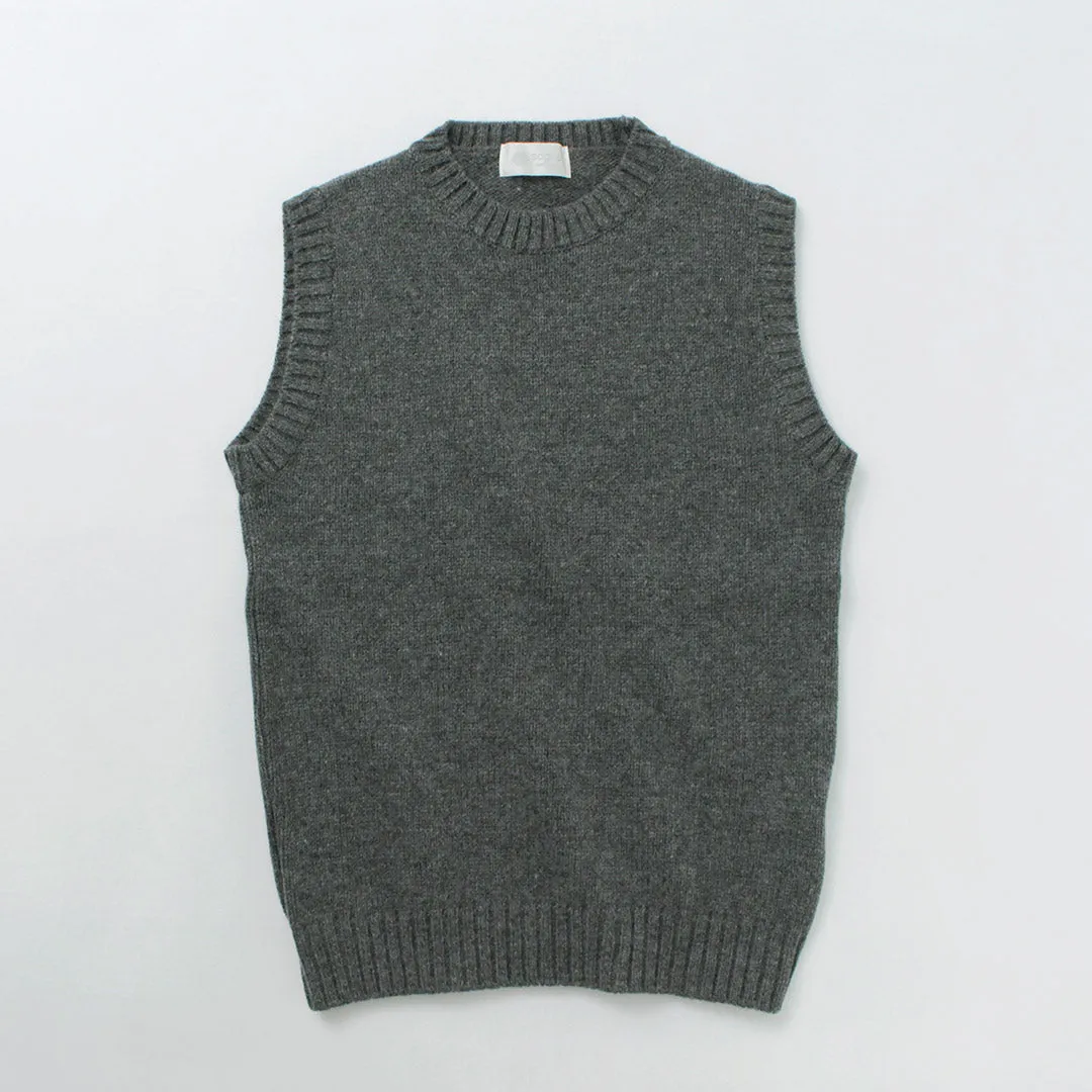 SOGLIA / Landnoah British Wool Crew Neck Knit Vest