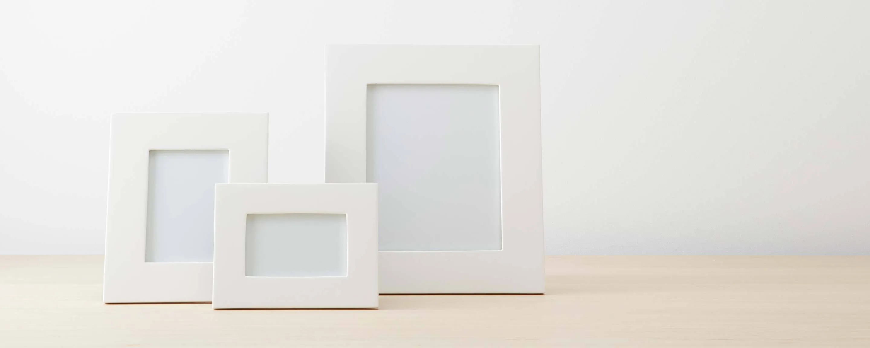 white lacquer picture frames