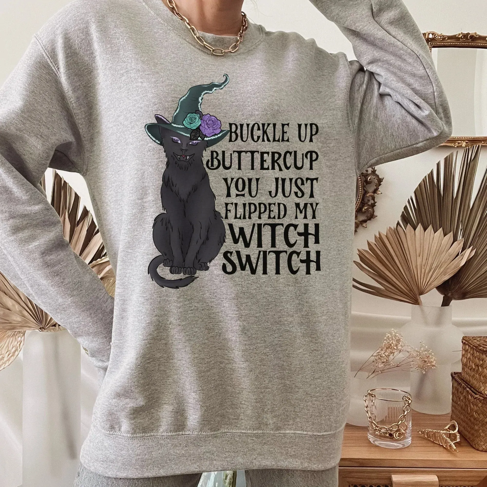 Witchy Vibes Gothic Halloween Shirt