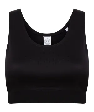 Womens fashion crop top | Black/Black