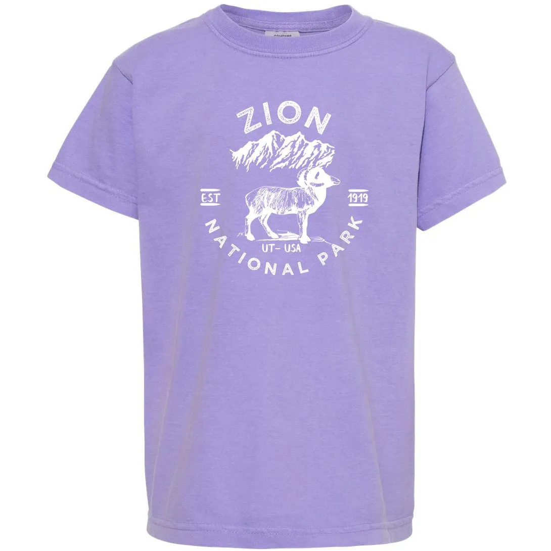 Zion National Park Youth Comfort Colors T shirt